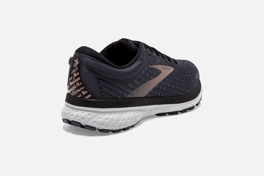 Ghost 13 Road Brooks Running Shoes NZ Womens - Black/Pink - ZHVFNU-947